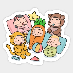 Babies Wearing Enjoyable Customs Sticker